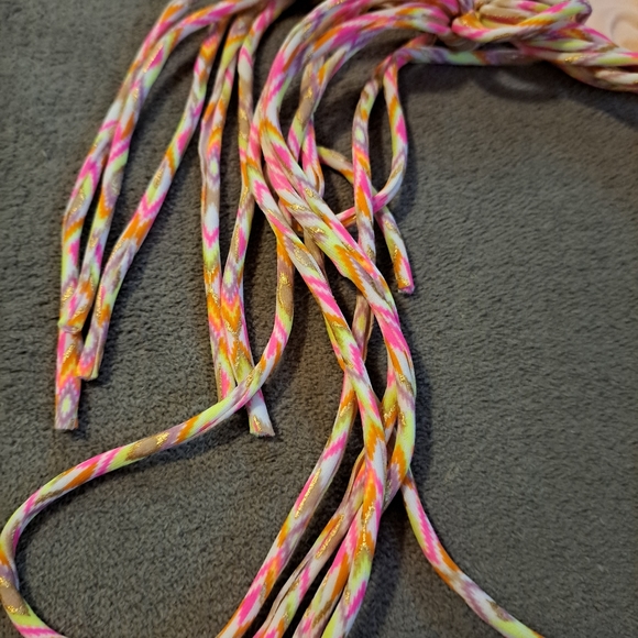 Shade & Shore Sun Coast Cheeky Tassel Bikini-Pink Chrevron Small & 34C NWOT - Picture 4 of 9